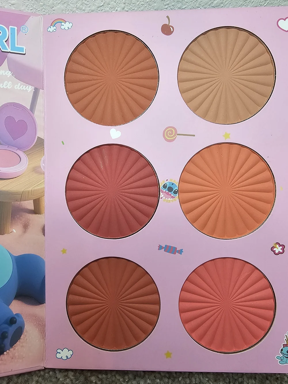 Blue Eyeshadow Palette in Pink Aloha Packaging